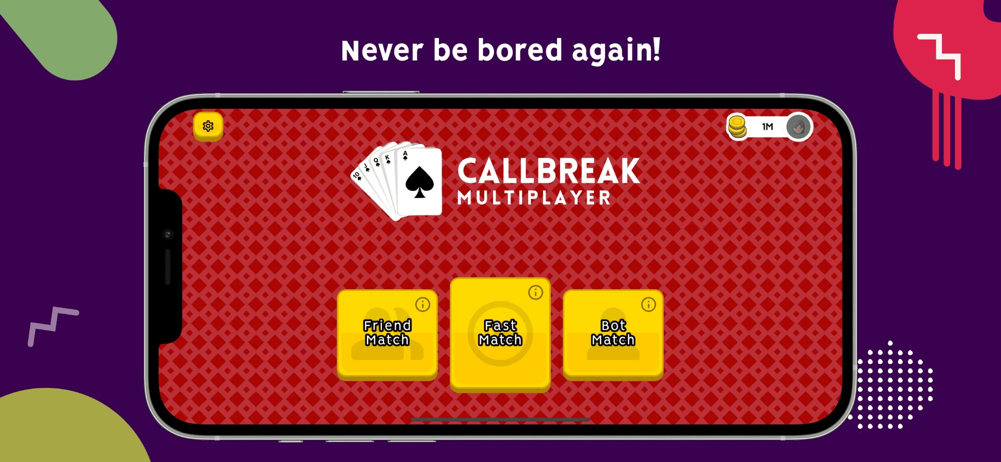 Callbreak Multiplayer App Home Page Screenshot